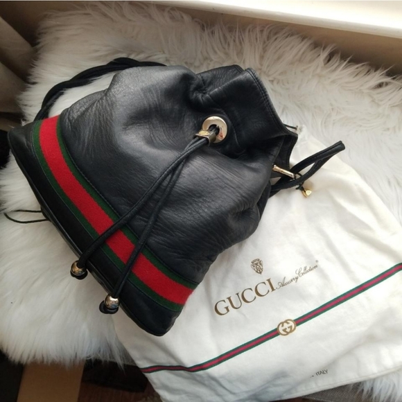 Authentic Vintage Gucci Drawstring Bucket - Picture 2 of 11